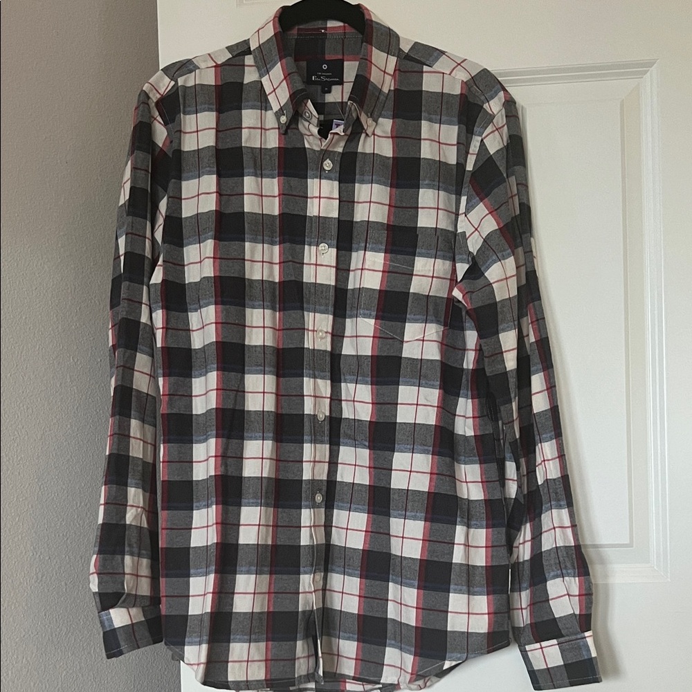 NWT Ben Sherman Plaid Button-Down Shirt